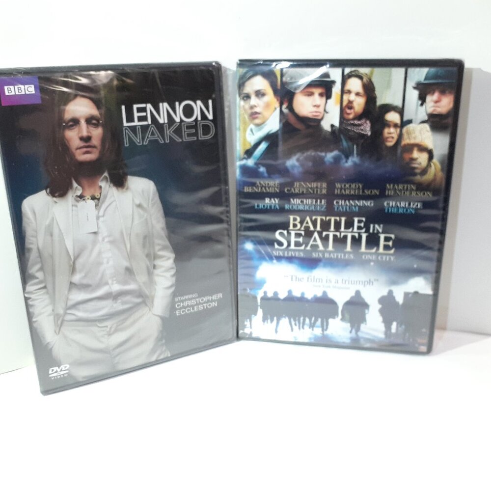 2 new & sealed DVD movies [LENNON NAKED - BBC] & [BATTLE IN SEATTLE]